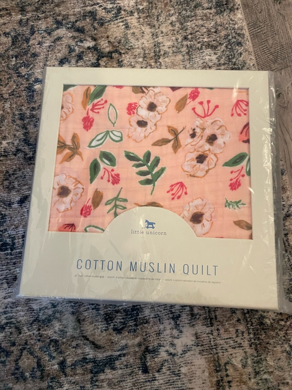 Little Unicorn original cotton muslin quilt NWT